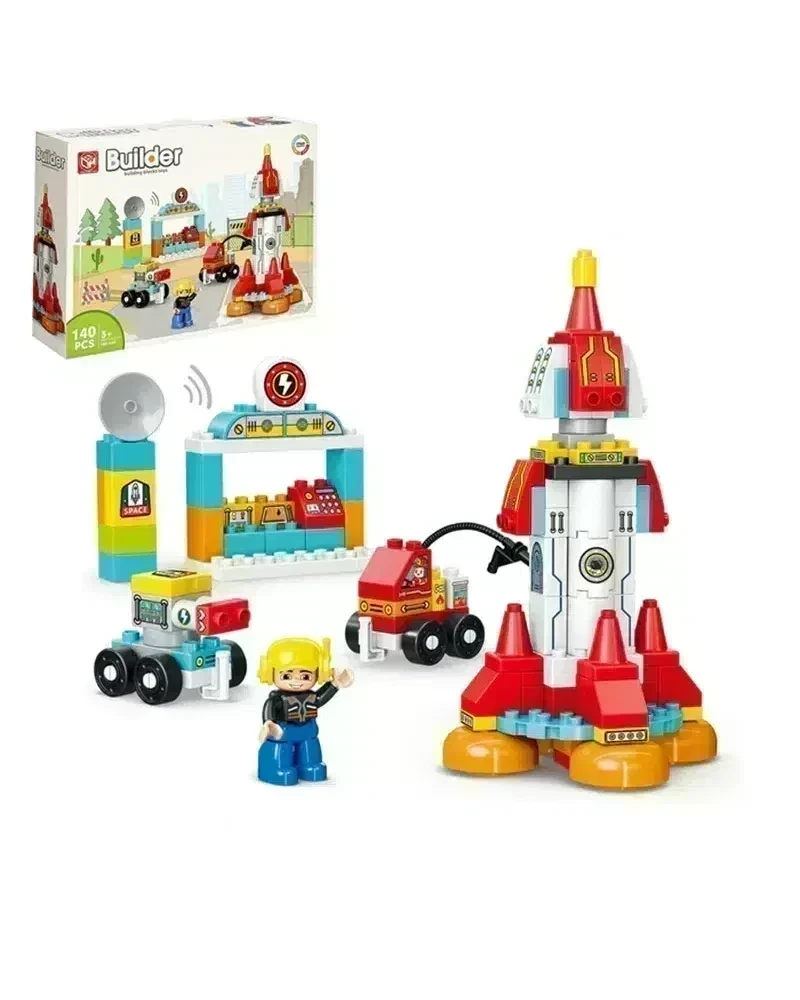 Builder Creative Blocks Rocket 3ans 140 Pieces - Wlidati Maroc