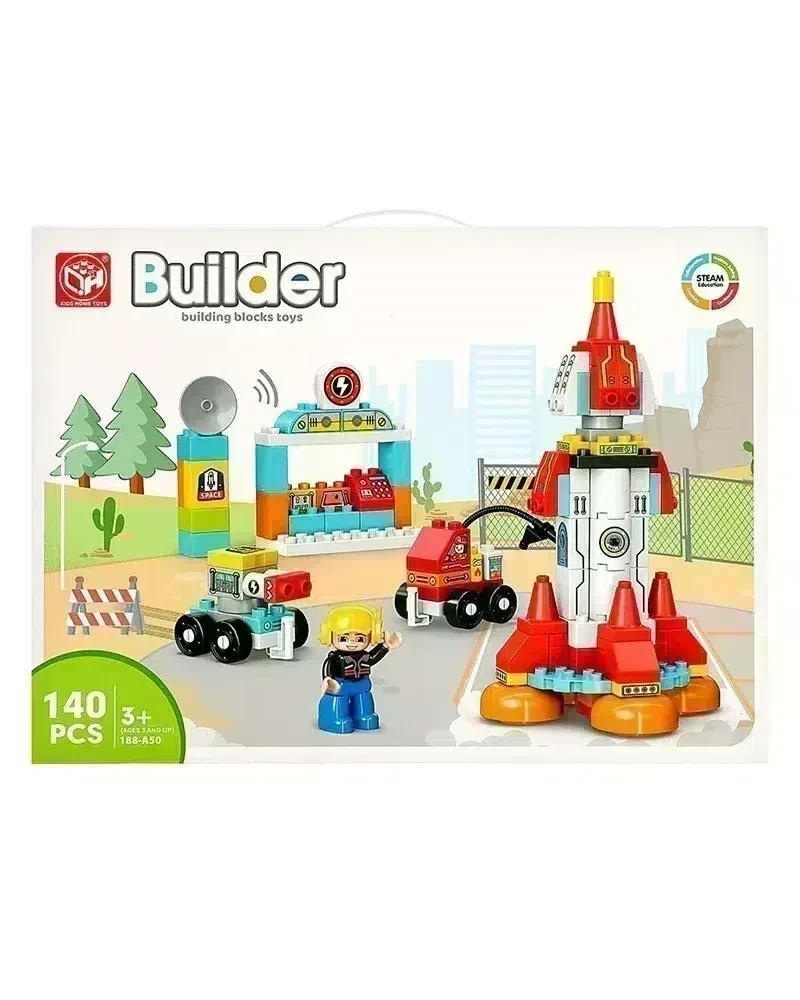 Builder Creative Blocks Rocket 3ans 140 Pieces - Wlidati Maroc