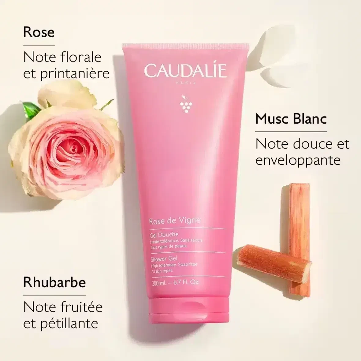 Caudalie Gel Douche Rose De Vigne 200 Ml - Wlidati Maroc