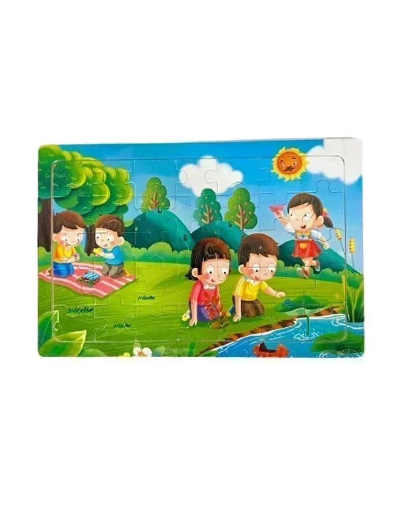 Ensemble 6 Puzzles En Bois Petit Modele Enfants En Plein Air - Wlidati Maroc
