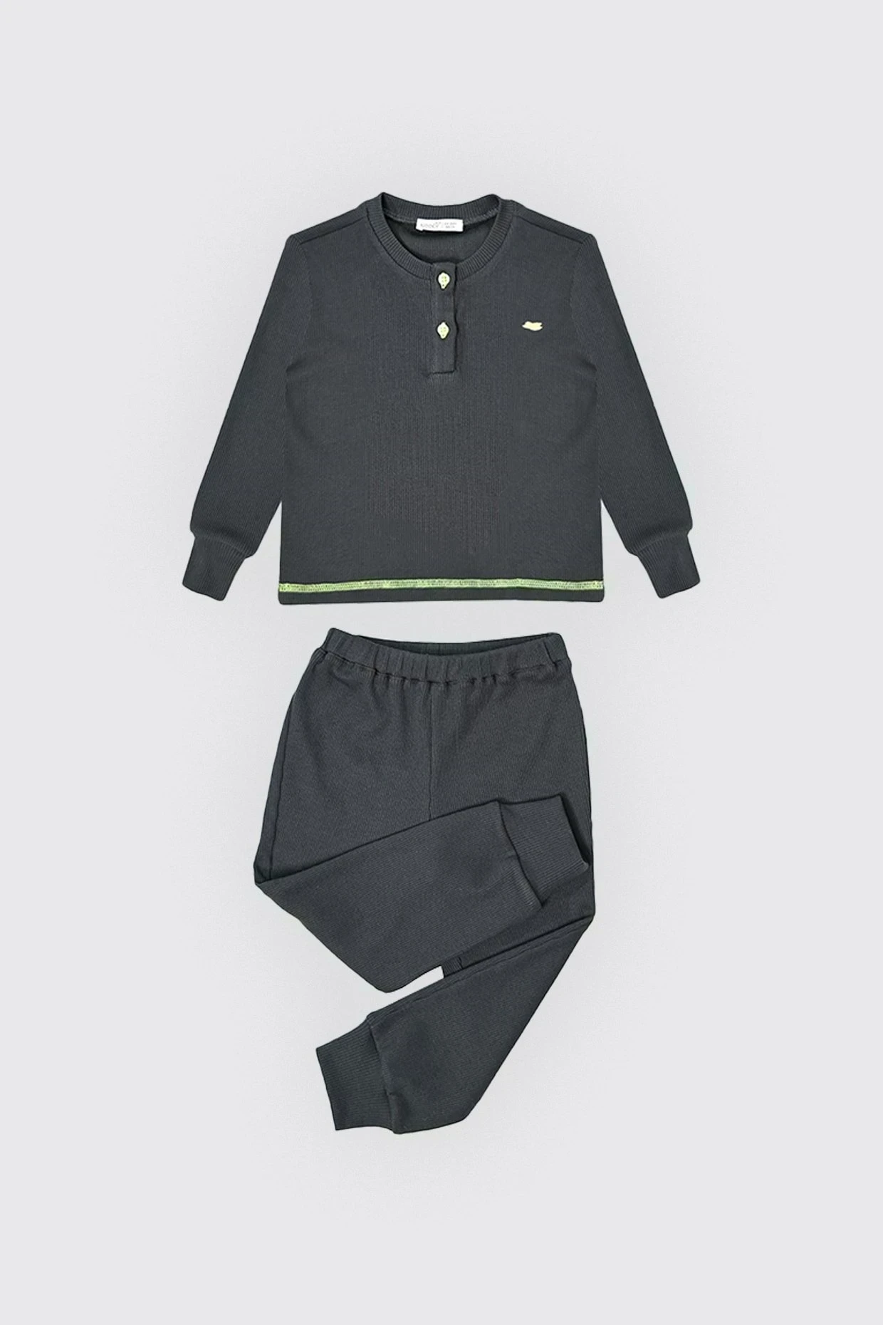 Ensemble Pyjama En 100 Coton Gris - Wlidati Maroc