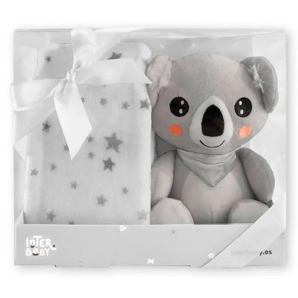 Interbaby Couverture Peluche Koala Gris - Wlidati Maroc