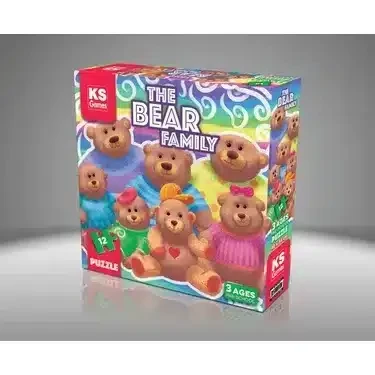 Ks Games The Bear Family Pre School Puzzle 12 Pieces - Wlidati Maroc