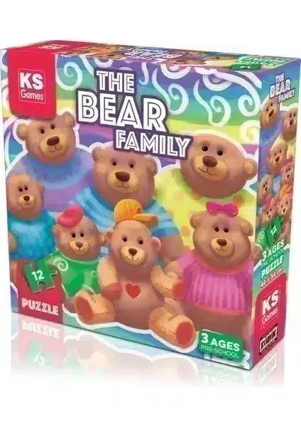 Ks Games The Bear Family Pre School Puzzle 12 Pieces - Wlidati Maroc