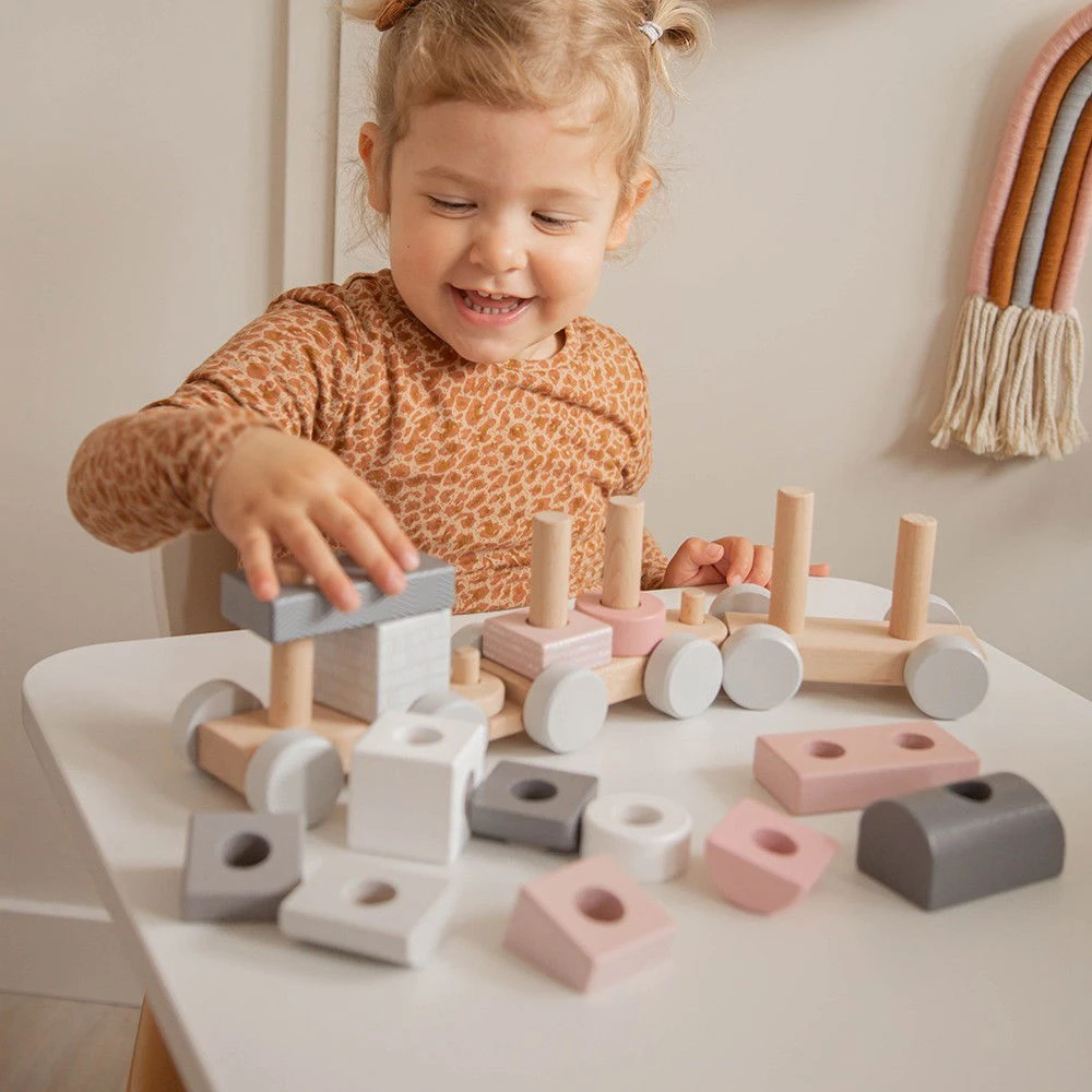 Label Label Train En Bois Rose - Wlidati Maroc