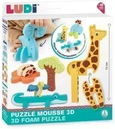 Ludi Puzzle Mousse 3d Jungle - Wlidati Maroc
