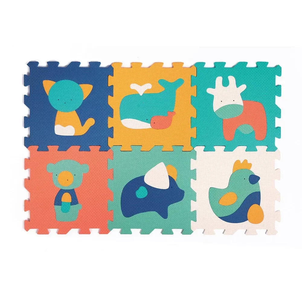 Ludi Tapis Mousse Animaux 6 Pcs - Wlidati Maroc