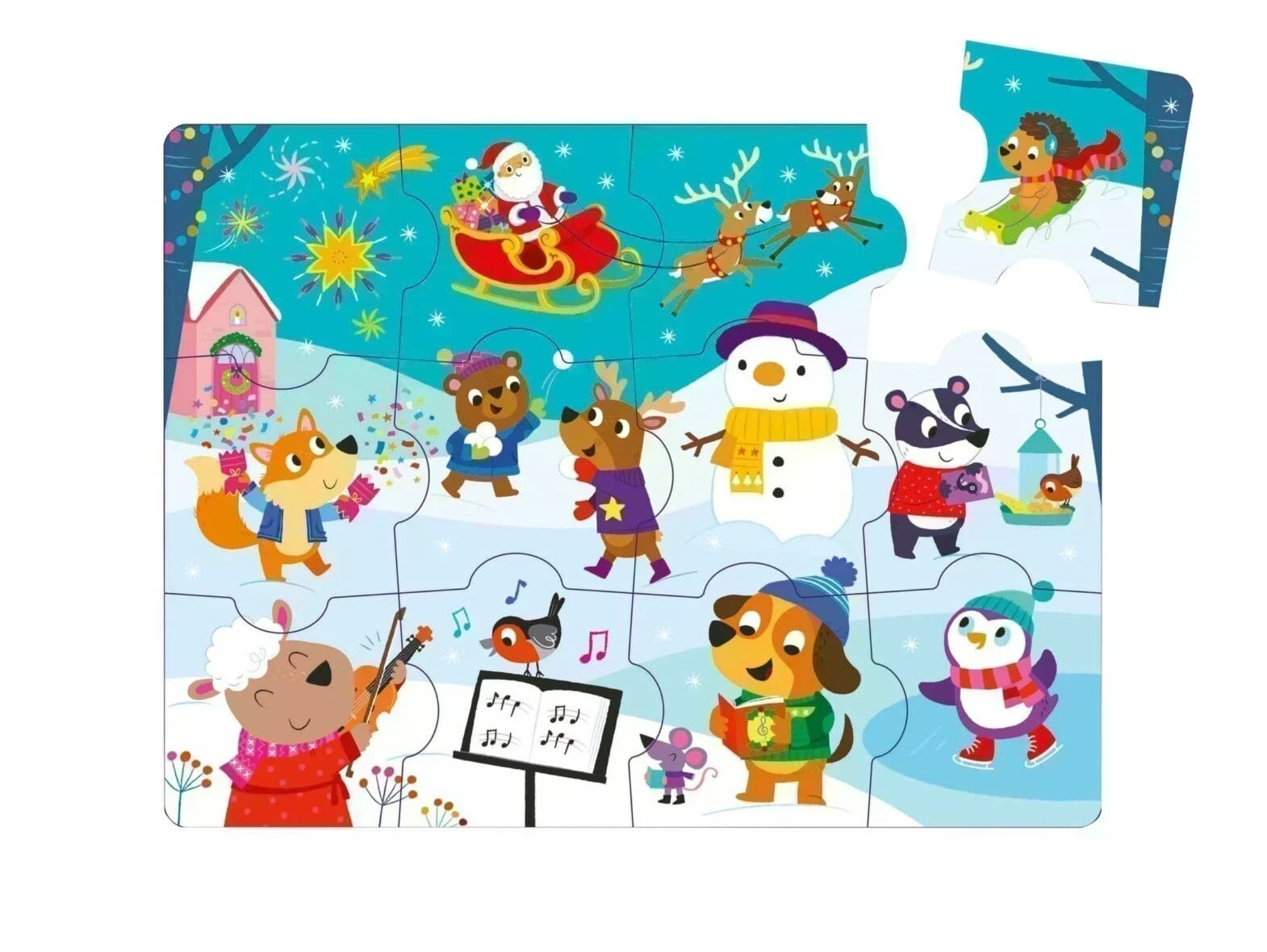 Mes Puzzles Sonores 12 Pieces Noel - Wlidati Maroc