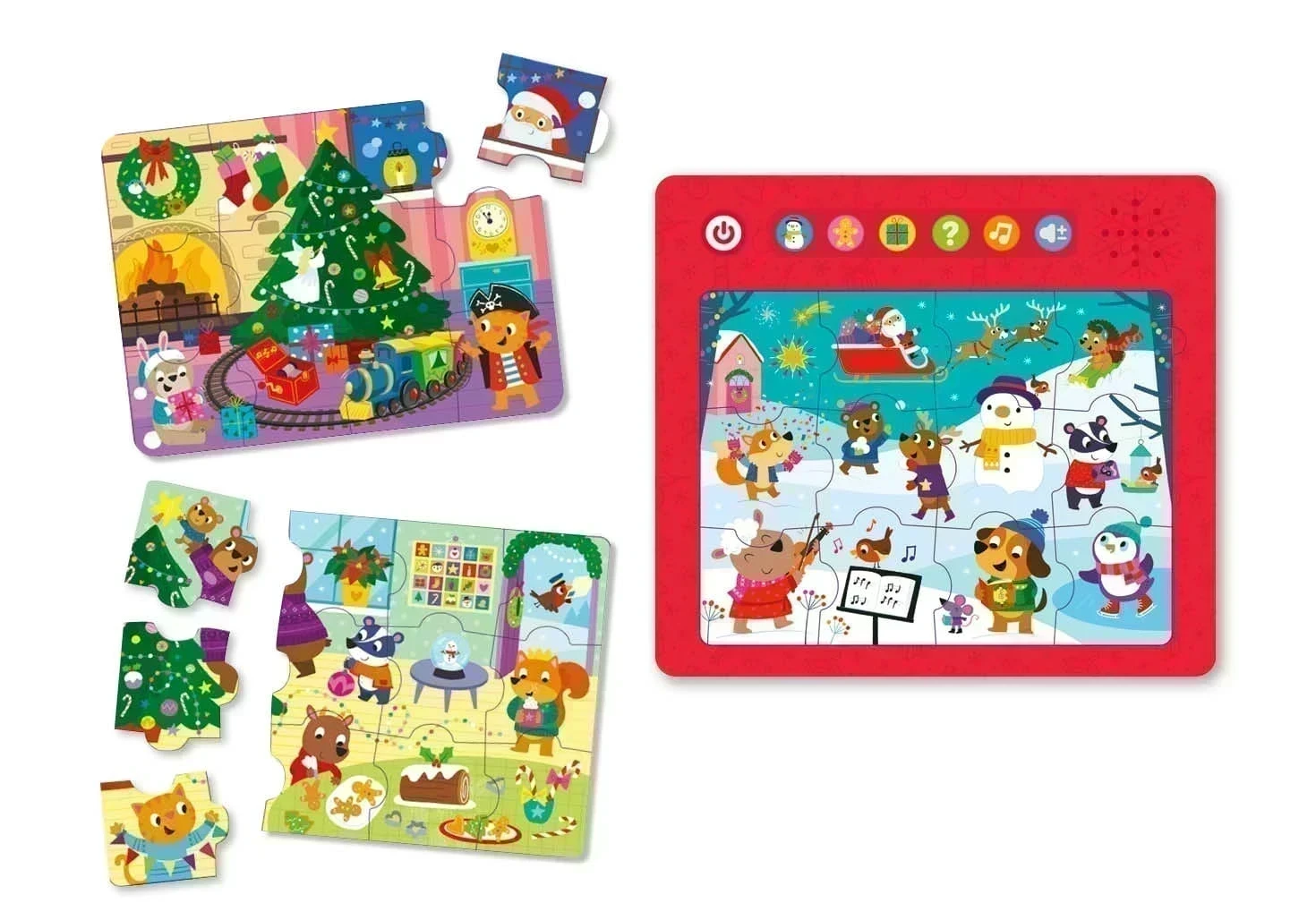 Mes Puzzles Sonores 12 Pieces Noel - Wlidati Maroc