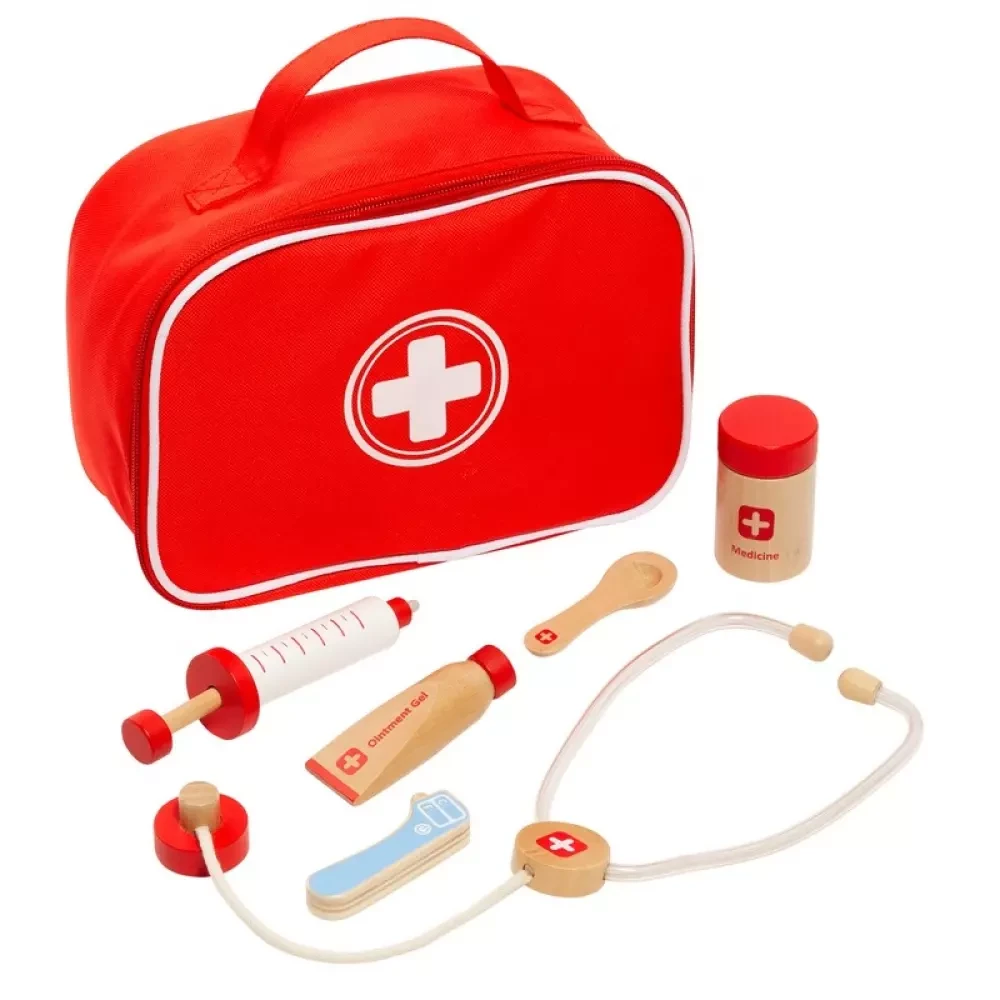 Molto Coffret Medical Avec Accessoires En Jouet Bois 7 Pcs - Wlidati Maroc