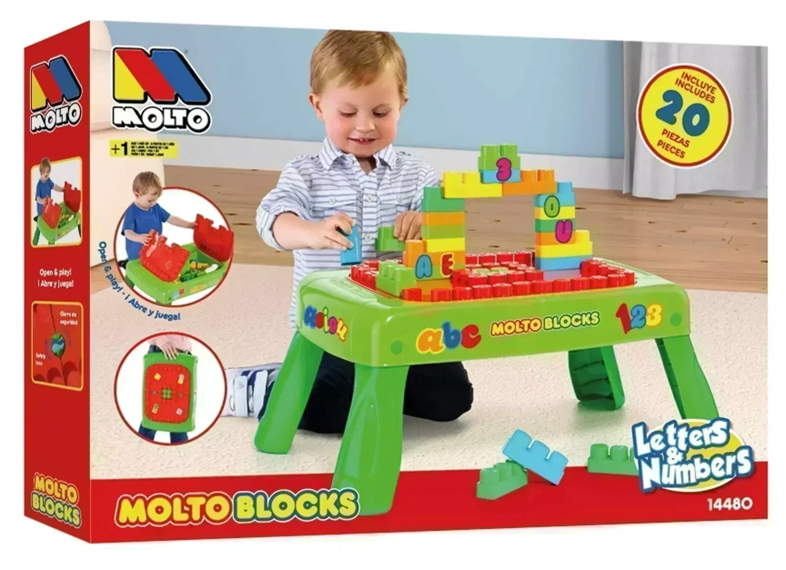Molto Table Pliable De Blocs 20 Pieces - Wlidati Maroc