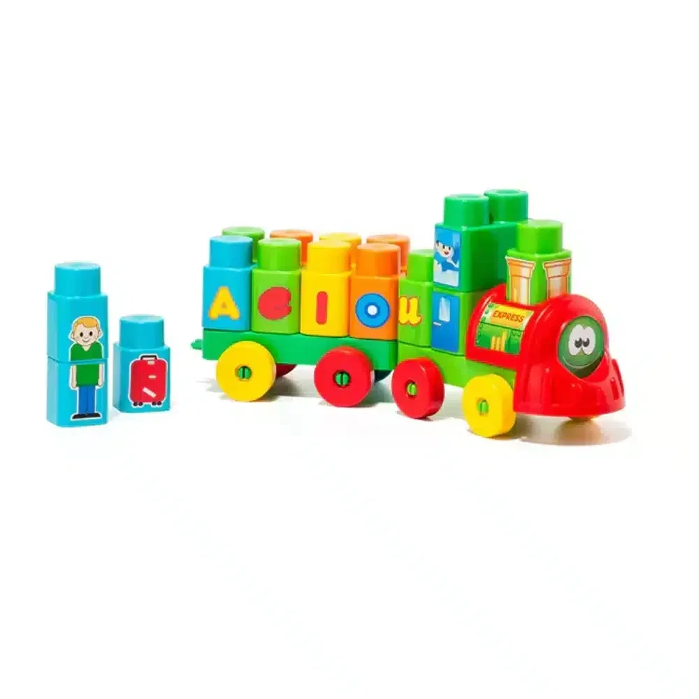 Molto Train Blocks Avec 28 Pieces - Wlidati Maroc