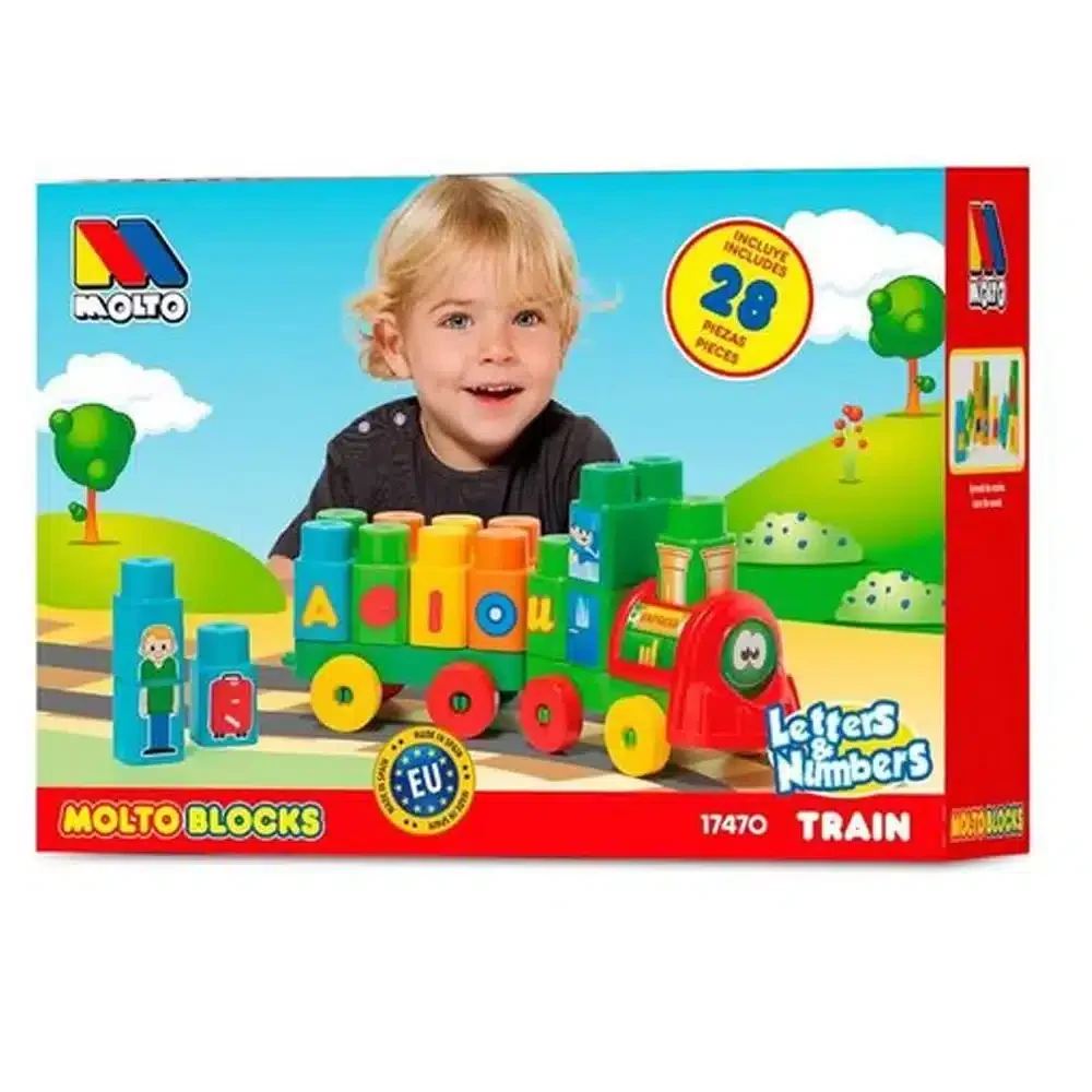 Molto Train Blocks Avec 28 Pieces - Wlidati Maroc