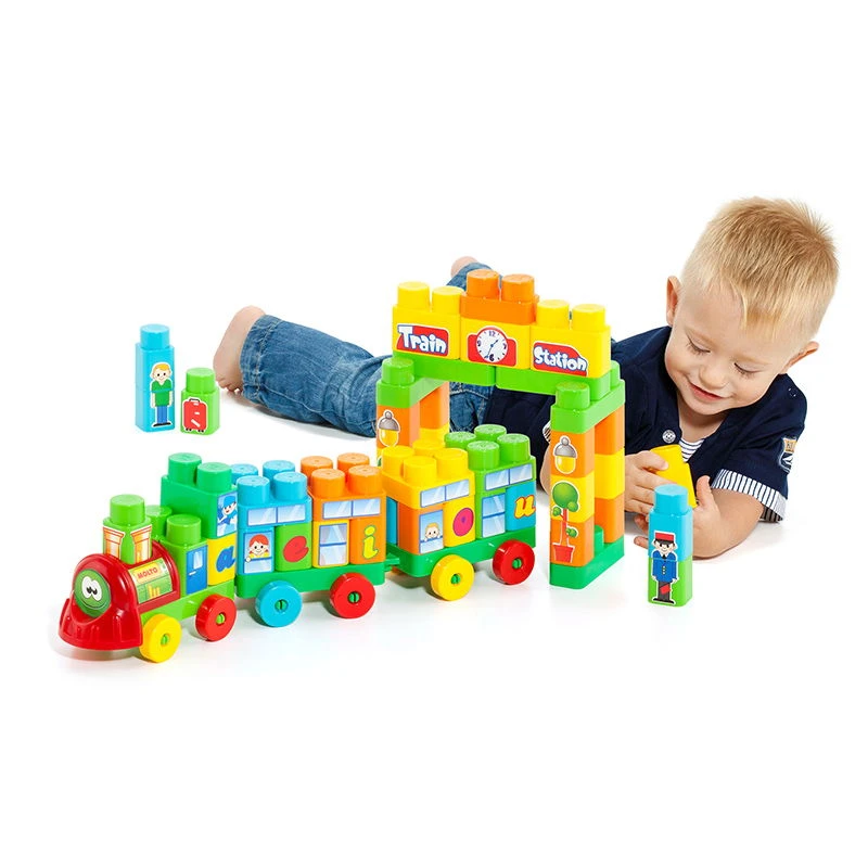 Molto Train Blocks Avec 70 Pieces - Wlidati Maroc
