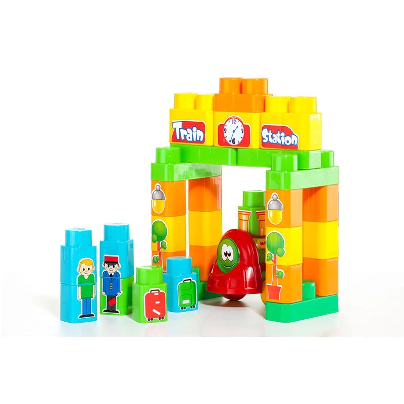 Molto Train Blocks Avec 70 Pieces - Wlidati Maroc