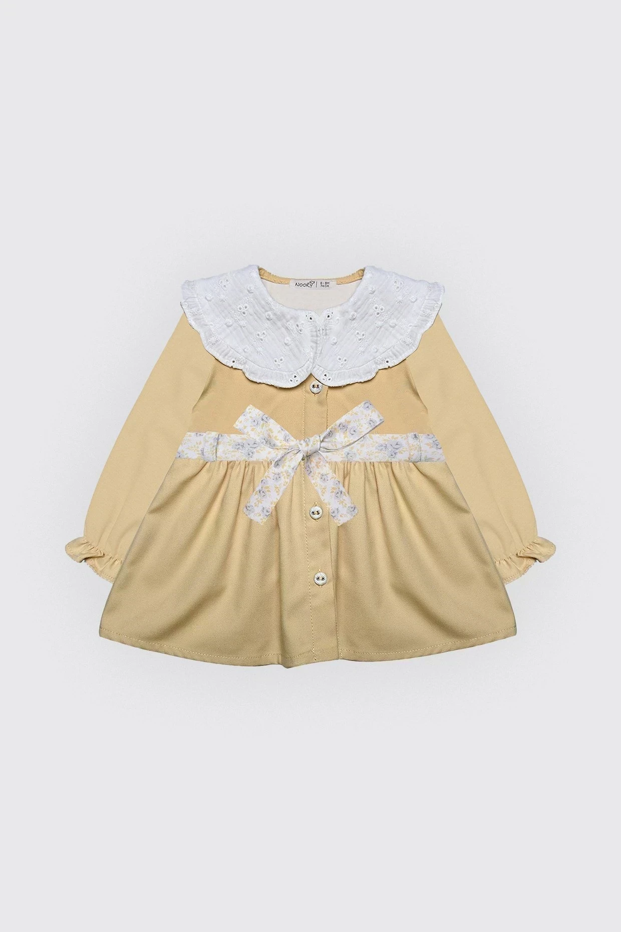 Robe En Tissu Jaune Pour Fille - Wlidati Maroc