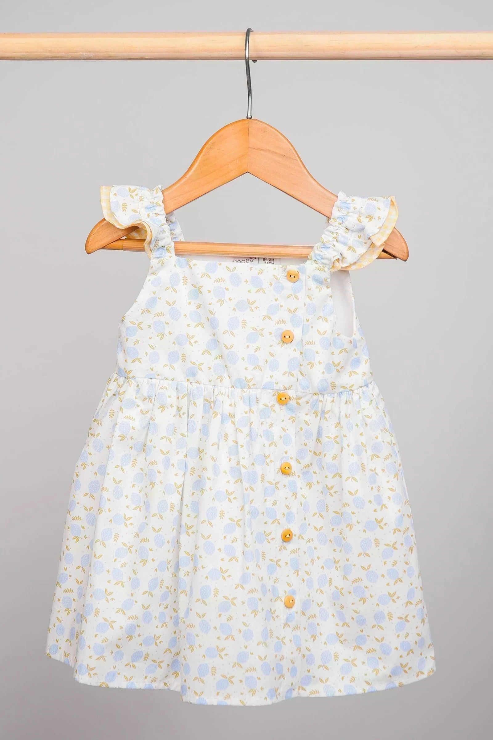 Robe Pour Bebe Fille A Manches Volantees - Wlidati Maroc