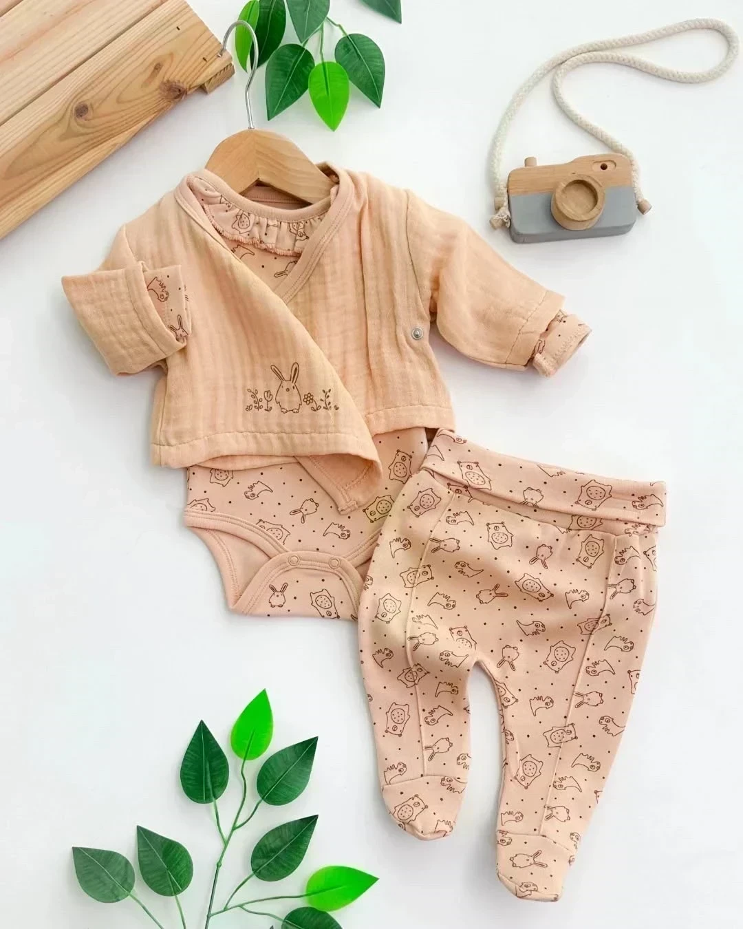 Tenue Fillette Hyper Elegante 3 Pcs Pantalon Body Assorti Et Poncho - Wlidati Maroc